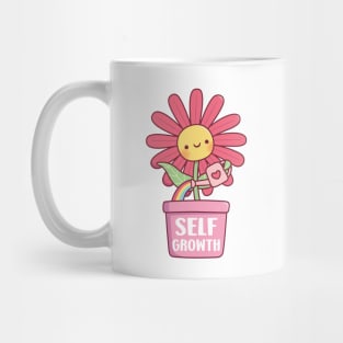 Cute Flower In A Pot Self Growth Mug